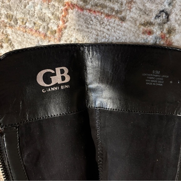 Black Leather Boots Size 9-1/2 Over-the-Knee - Picture 9 of 16